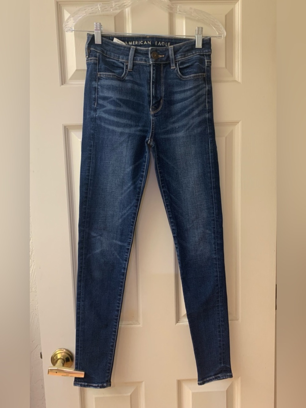 American Eagle Outfitters Next Level Stretch Dark Blue Denim Skinny Jeans